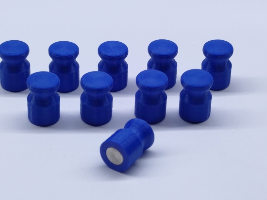 Magnet PIN 10x14 modrý 10ks