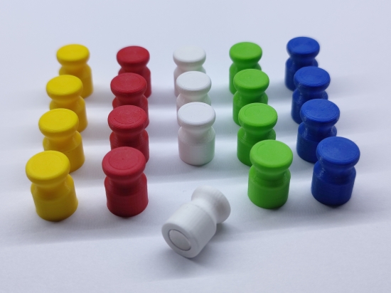 Magnet PIN základní barvy 20 ks