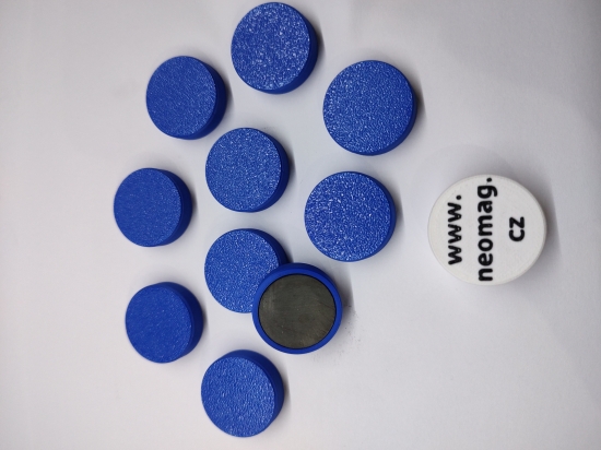 Kancelářský magnet modrý 26mm 10ks F