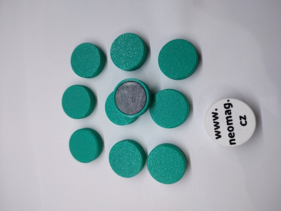 Kancelářský magnet smaragdově zelený 26mm 10ks F
