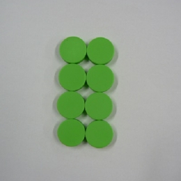Magnety pro nástěnku a barvu - zelená sada 8 ks